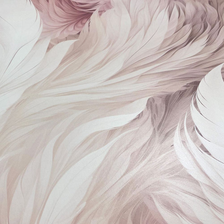 - Muriva Blush Plumes Wallpaper - 217504 - Decor Warehouse