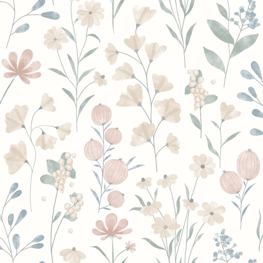 Muriva Flora Beige and Brown Wallpaper - M88307