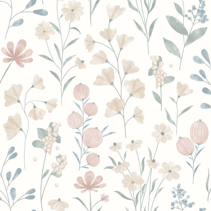 Muriva Flora Beige and Brown Wallpaper - M88307