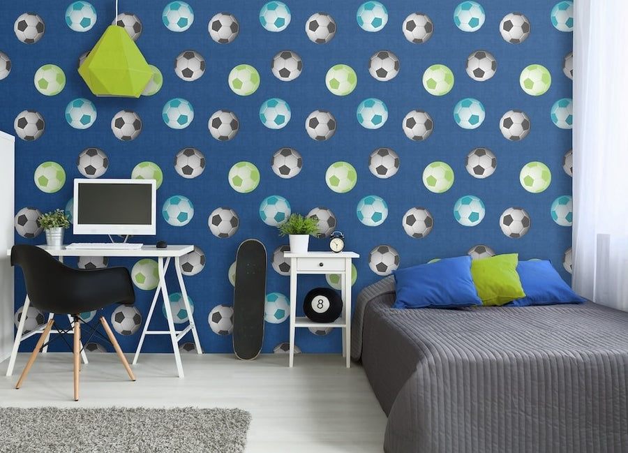  - Muriva Football Wallpaper - 165571 - Decor Warehouse