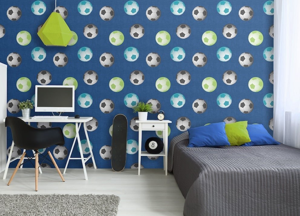  - Muriva Football Wallpaper - 165571 - Decor Warehouse