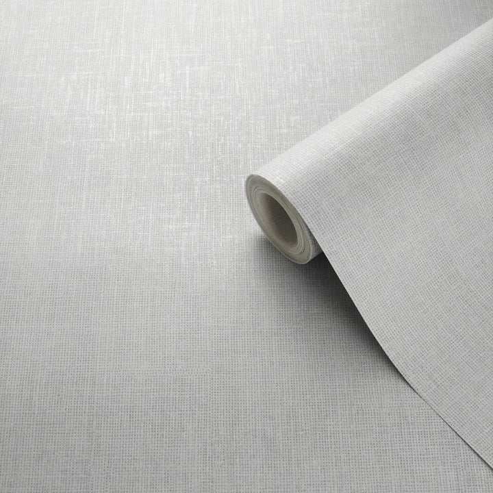  - Muriva Linen Texture Grey Wallpaper - 173531 - Decor Warehouse