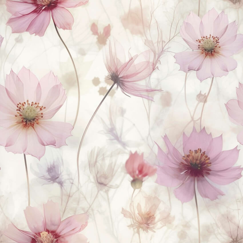 215501-Muriva-Muriva Lissa Flower Pink Metallic Wallpaper-Decor Warehouse
