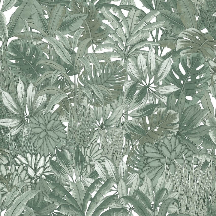  - Muriva Lush Forest Green Metallic Wallpaper - 205502 - Decor Warehouse