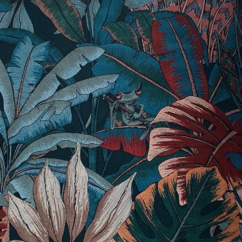  - Muriva Lush Forest Teal Metallic Wallpaper - 205501 - Decor Warehouse