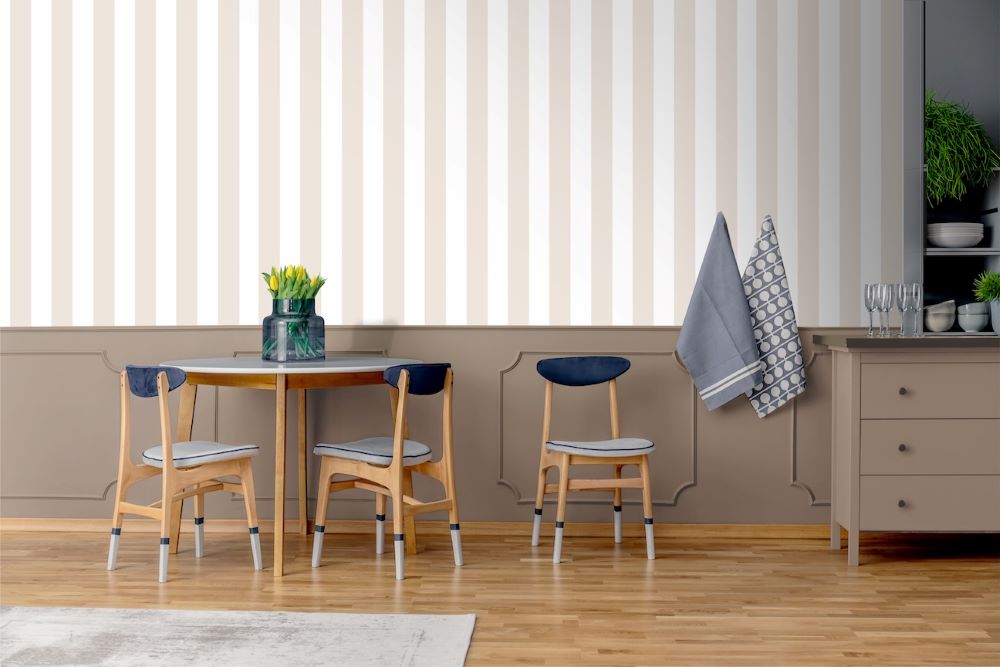 Muriva Simple Stripe Beige Wallpaper - A837 - 07