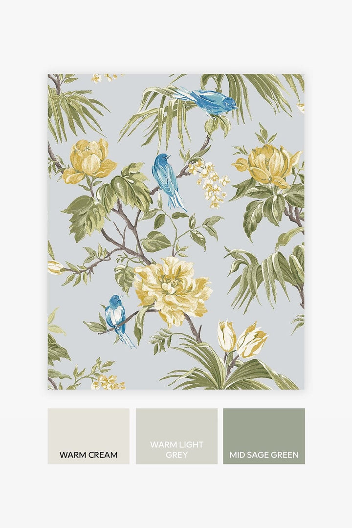 Next Birds & Blooms Grey Wallpaper - 118257