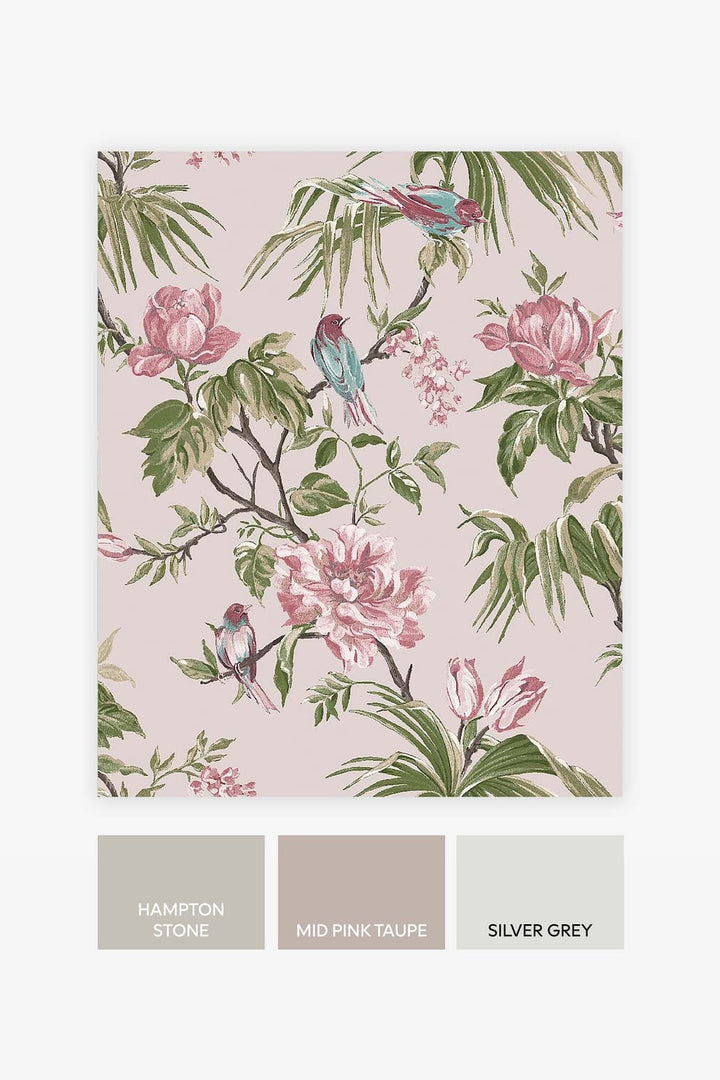 Next Birds & Blooms Mauve Wallpaper - 118255