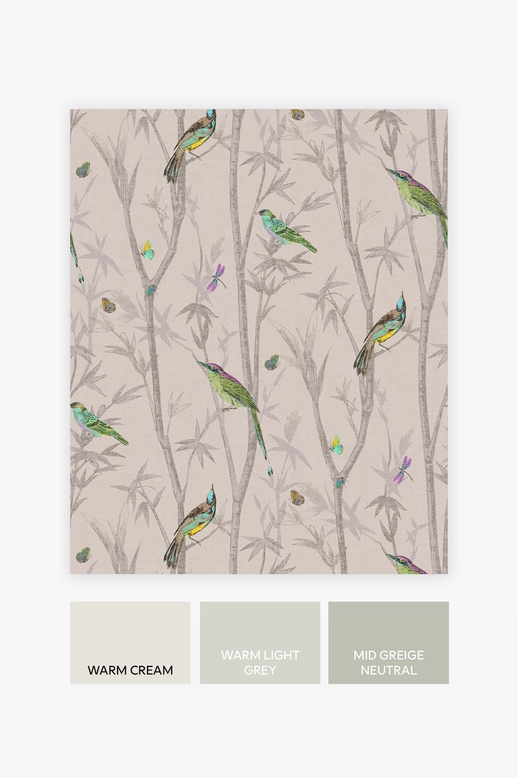 Next Chinoiseri Bird Trail Natural Wallpaper - 118266