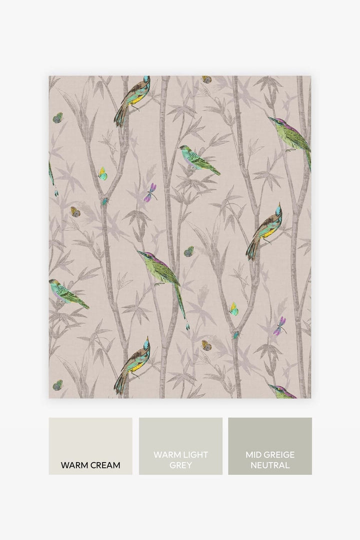 Next Chinoiseri Bird Trail Natural Wallpaper - 118266