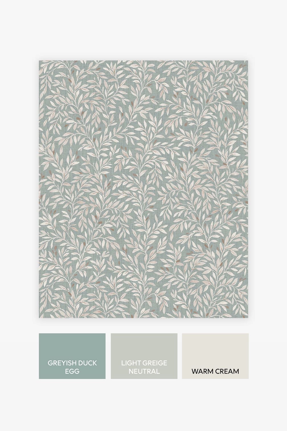 Next Ditsy Leaf Duck Egg Wallpaper - 118262