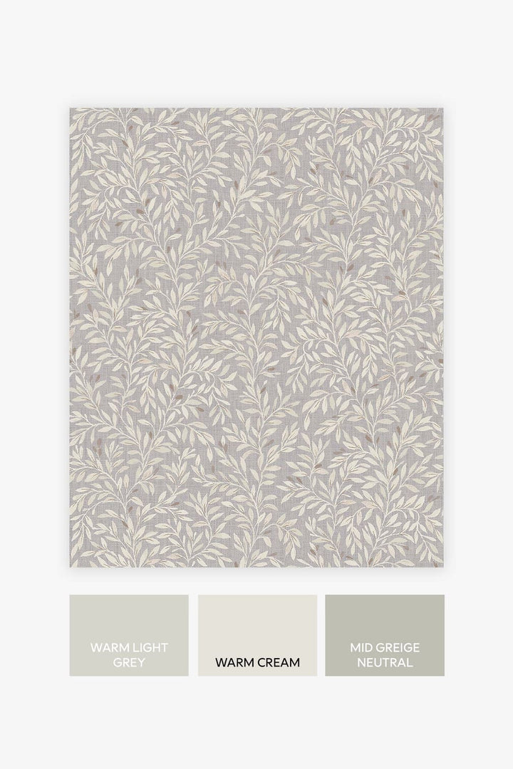 Next Ditsy Leaf Grey Wallpaper - 118263