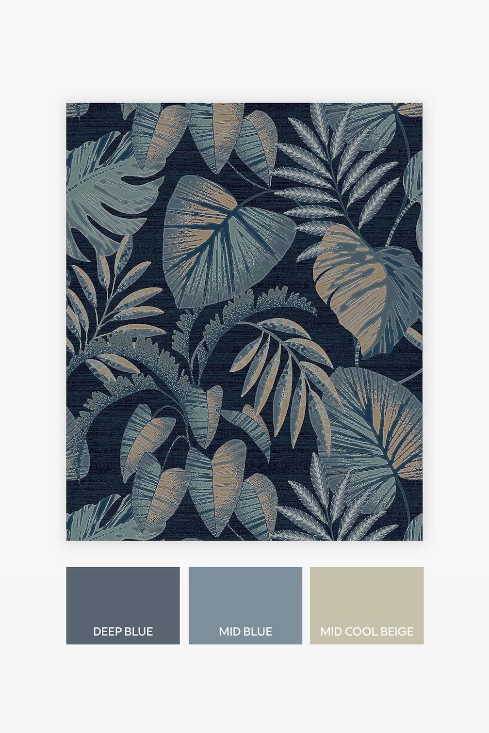 Next Jungle Leaves Navy Wallpaper - 118298