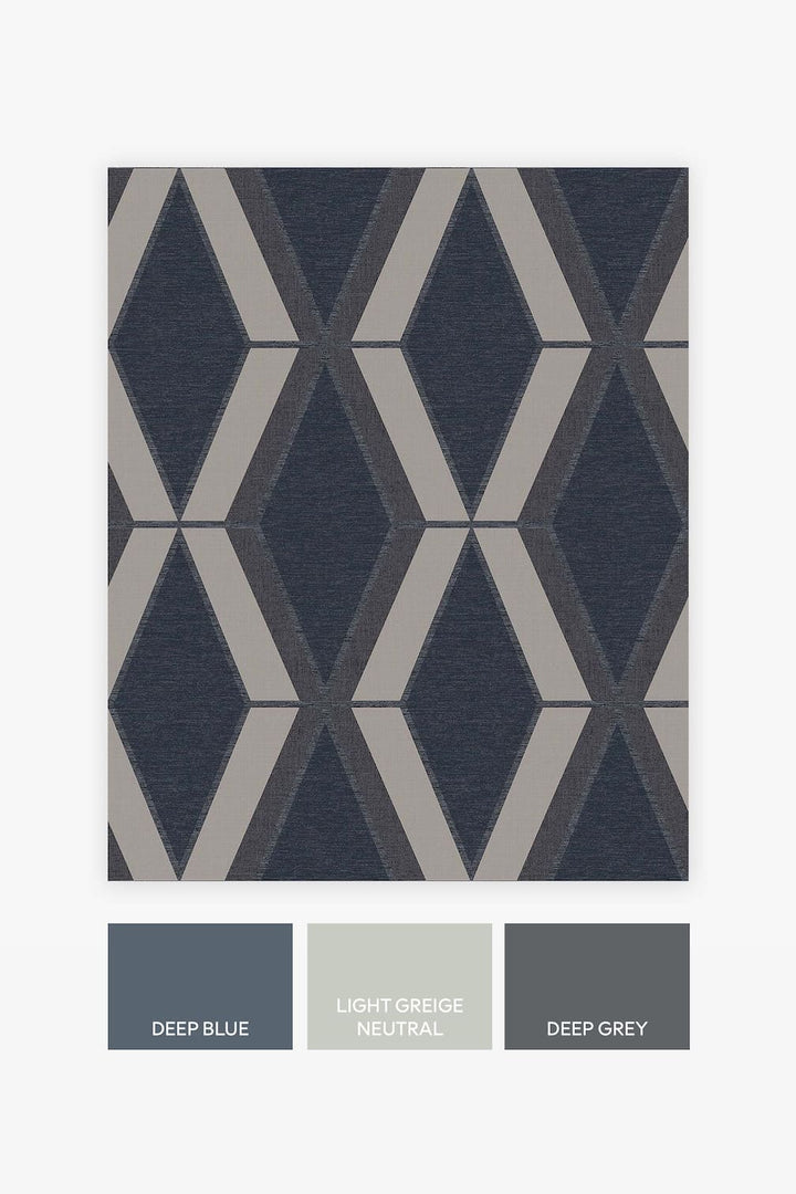 Next Optical Triangle Navy Wallpaper - 118282