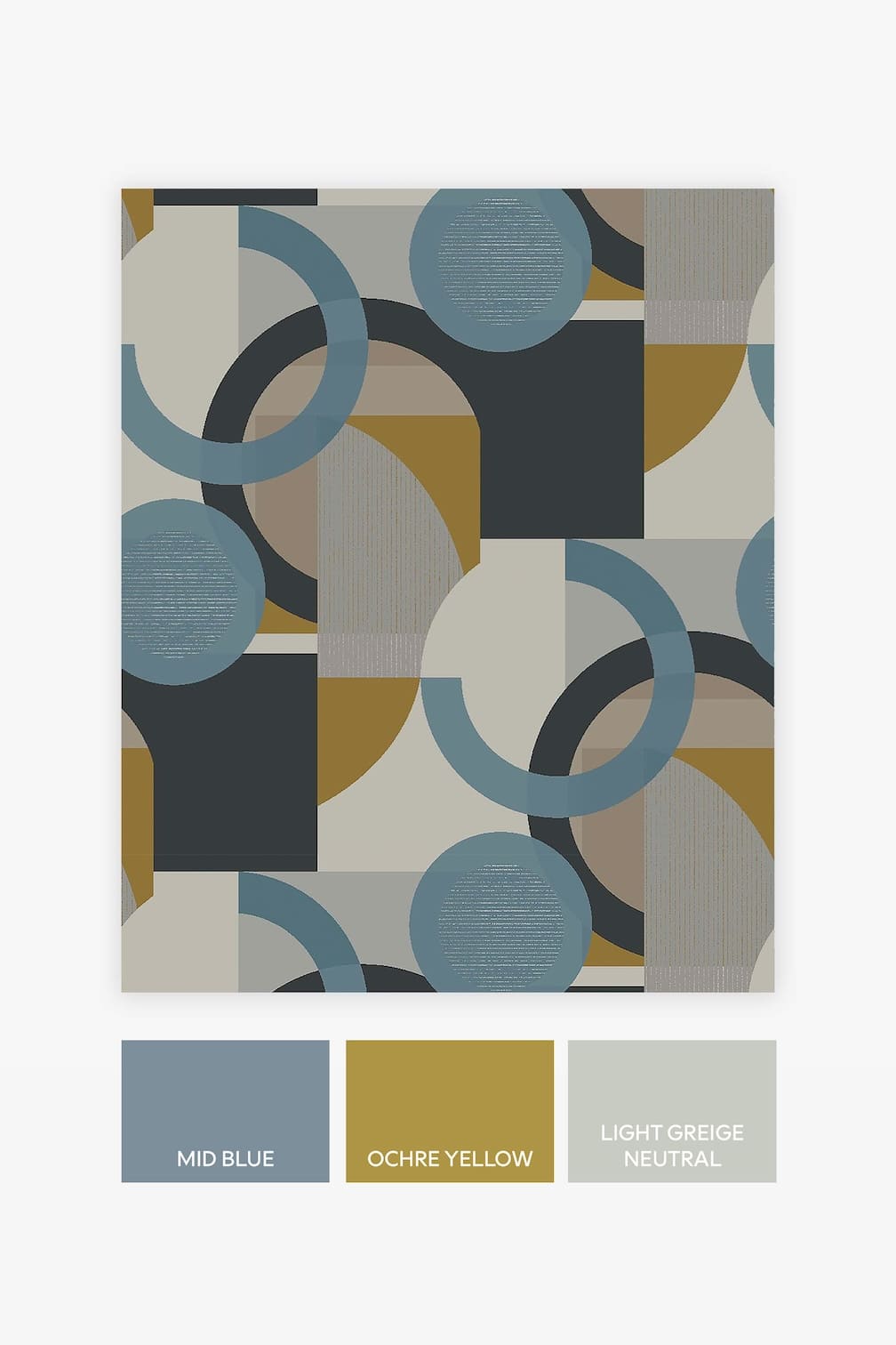 Next Retro Shapes Geo Blues Wallpaper - 118280