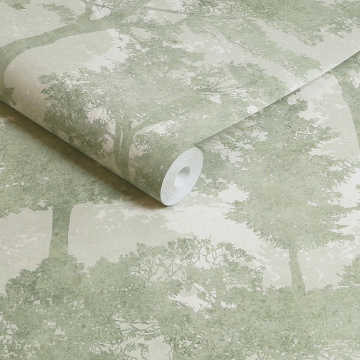 128841 - Next - Next Trailing Trees Sage Wallpaper - Decor Warehouse