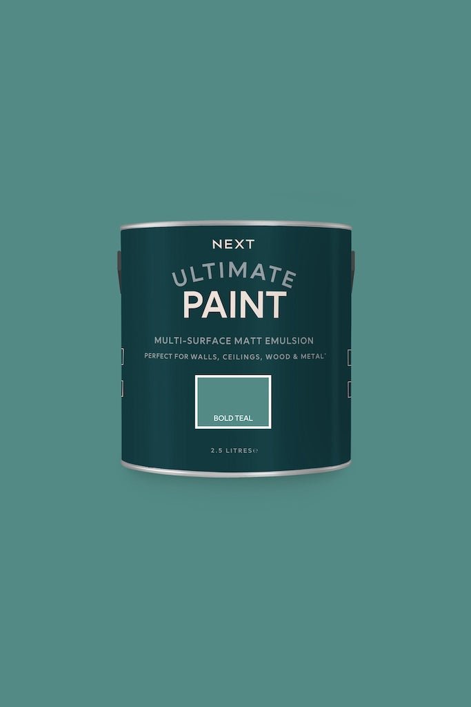 - Next Ultimate Multi Surface Matt Emulsion Paint - Bold Teal 2.5L - U37101 - Decor Warehouse