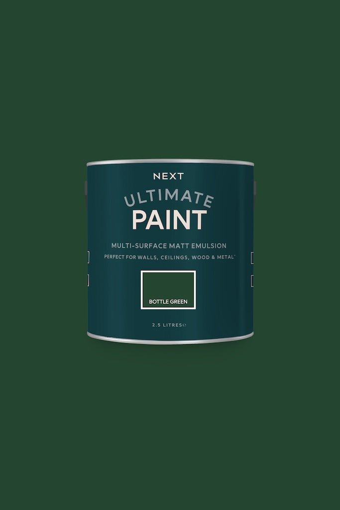 - Next Ultimate Multi Surface Matt Emulsion Paint - Bottle Green 2.5L - U37095 - Decor Warehouse