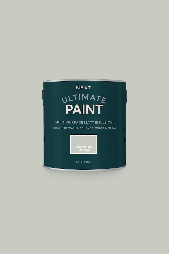 - Next Ultimate Multi Surface Matt Emulsion Paint - Light Greige Neutral 2.5L - T82903 - Decor Warehouse