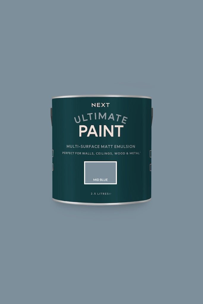 - Next Ultimate Multi Surface Matt Emulsion Paint - Mid Blue 2.5L - U37106 - Decor Warehouse