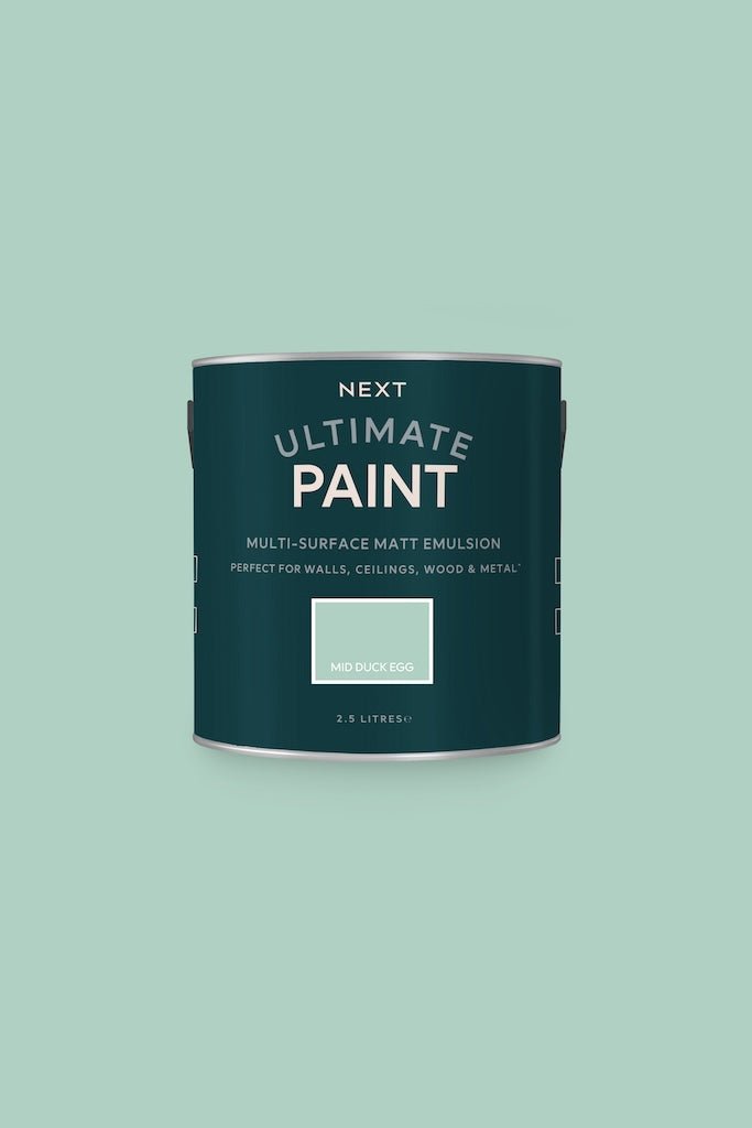  - Next Ultimate Multi Surface Matt Emulsion Paint - Mid Duck Egg 2.5L - U37098 - Decor Warehouse