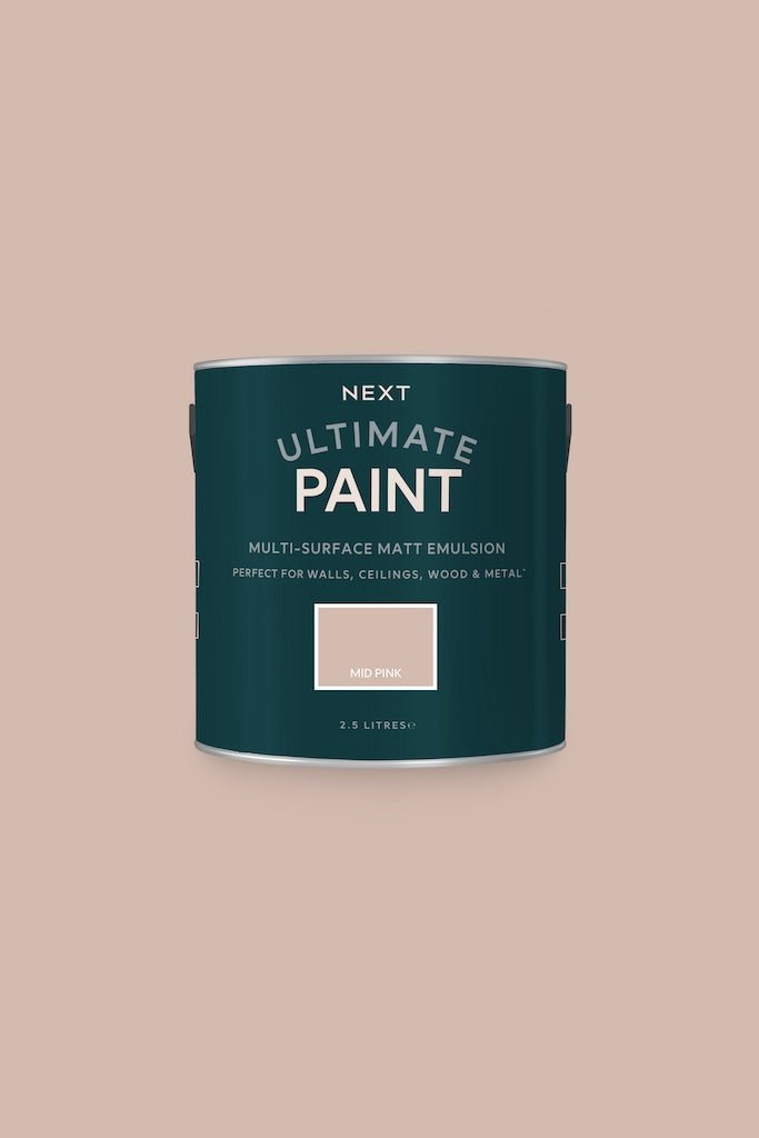 - Next Ultimate Multi Surface Matt Emulsion Paint - Mid Pink 2.5L - U37111 - Decor Warehouse