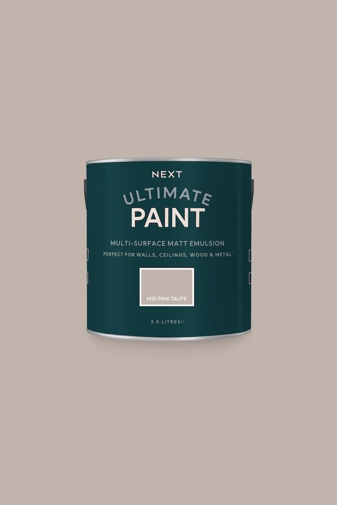 - Next Ultimate Multi Surface Matt Emulsion Paint - Mid Pink Taupe 2.5L - T82907 - Decor Warehouse