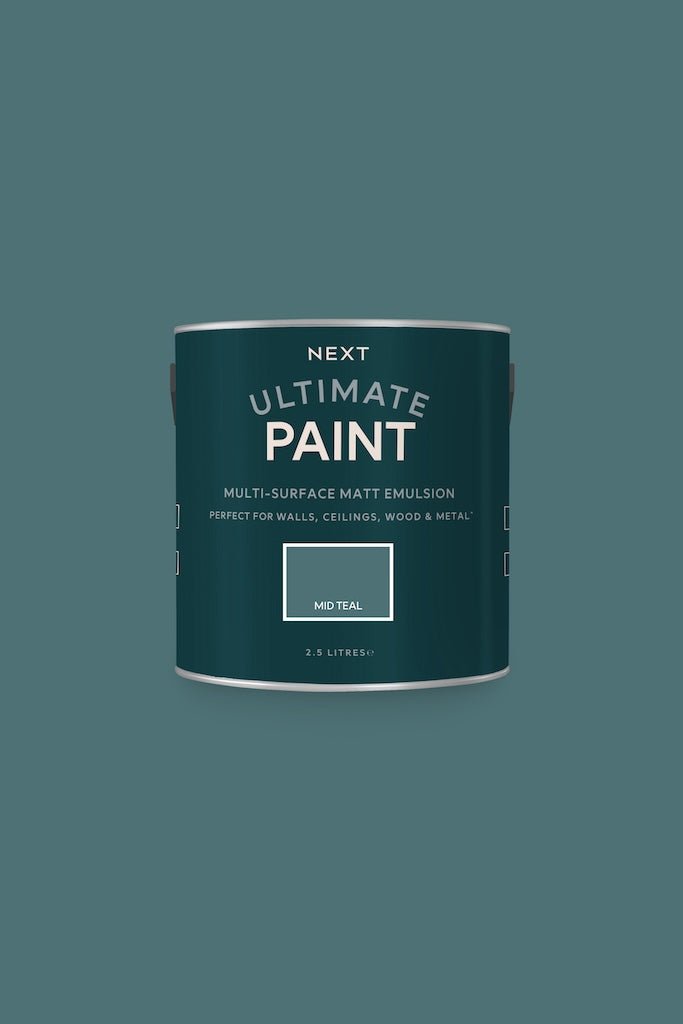 - Next Ultimate Multi Surface Matt Emulsion Paint - Mid Teal 2.5L - U37102 - Decor Warehouse