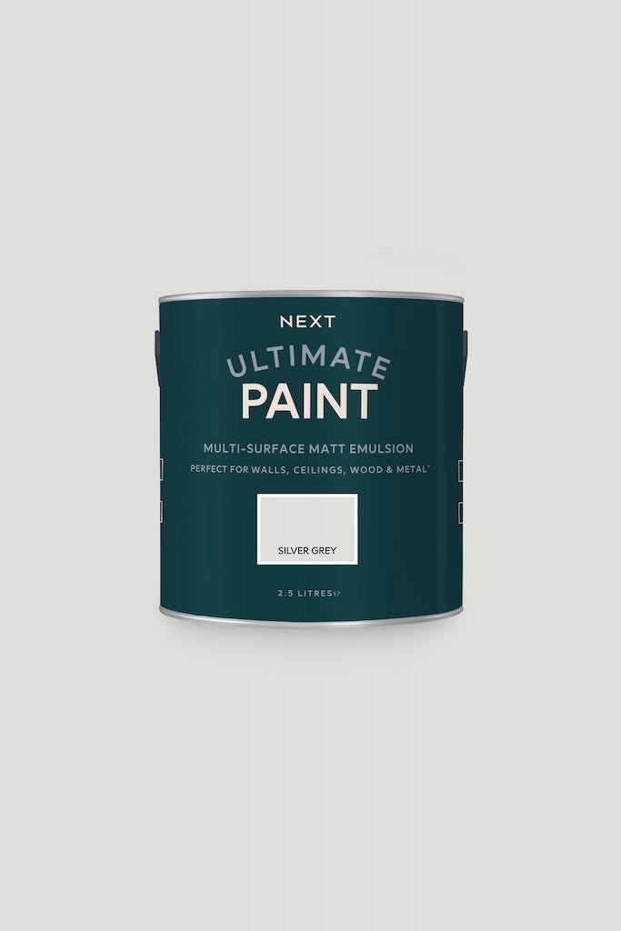 T82889 - Next - Next Ultimate Multi Surface Matt Emulsion Paint - Silver Grey 2.5L - Decor Warehouse