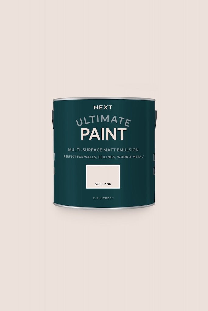 - Next Ultimate Multi Surface Matt Emulsion Paint - Soft Pink 2.5L - T82910 - Decor Warehouse