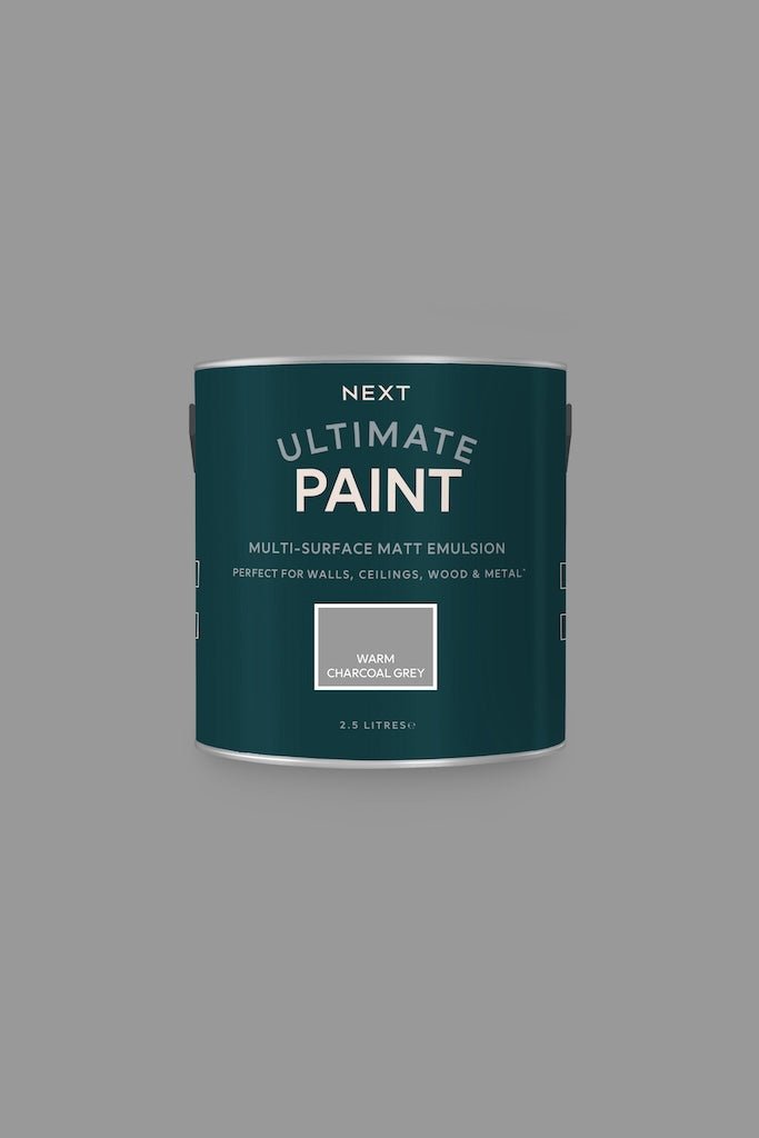 - Next Ultimate Multi Surface Matt Emulsion Paint - Warm Charcoal Grey 2.5L - T82894 - Decor Warehouse