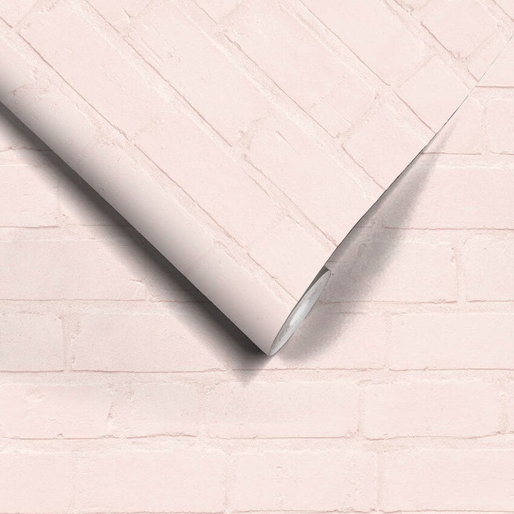  - Painted Blush Brick Wallpaper - WM - 046 - Decor Warehouse