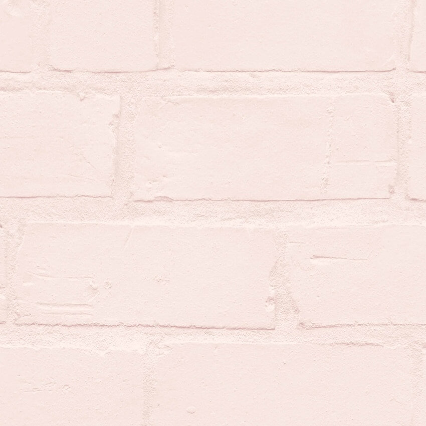  - Painted Blush Brick Wallpaper - WM - 046 - Decor Warehouse