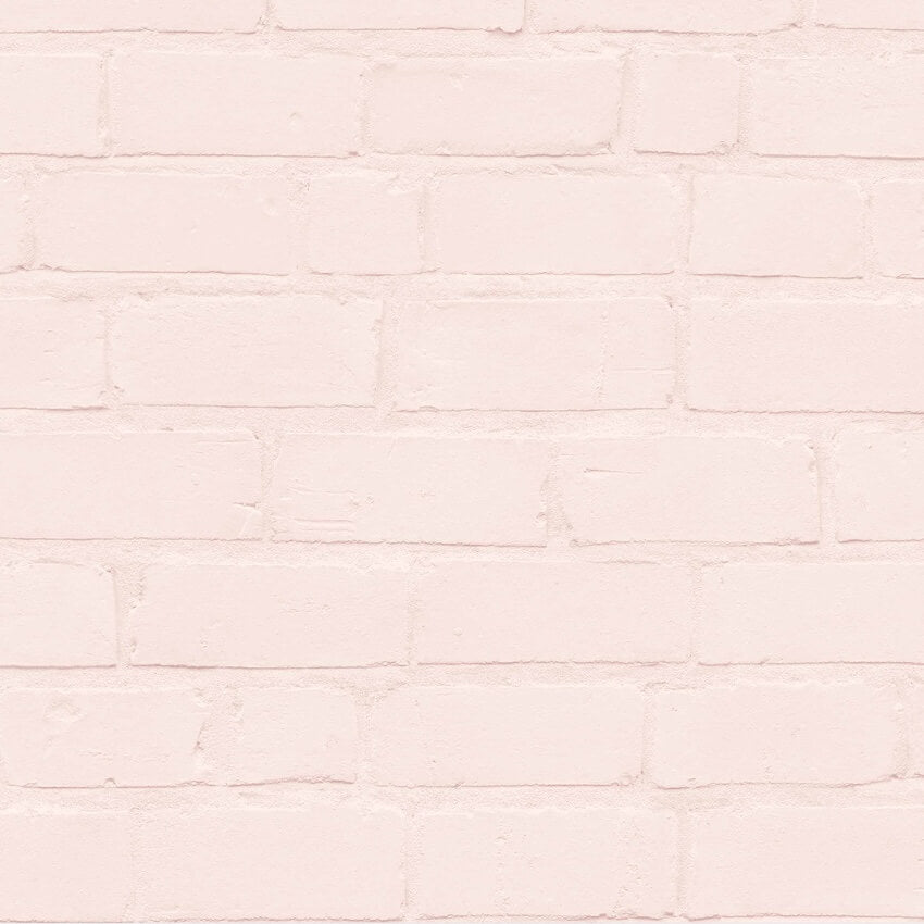 WM-046-Woodchip & Magnolia-Painted Blush Brick Wallpaper-Decor Warehouse