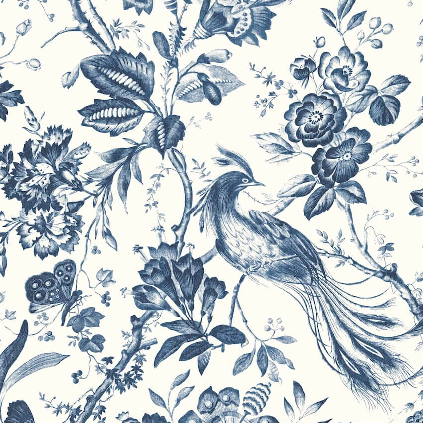 WM-368-02-Woodchip & Magnolia-Plumage Porcelain Blue Wallpaper-Decor Warehouse