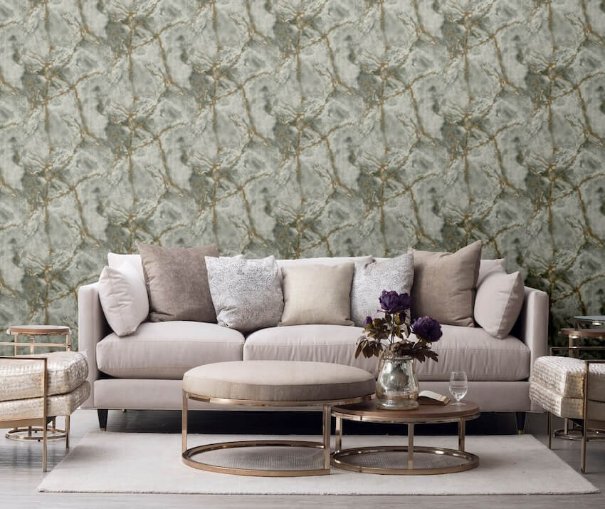 - Prima Marble Cream and Gold Wallpaper - LT7720 - Decor Warehouse