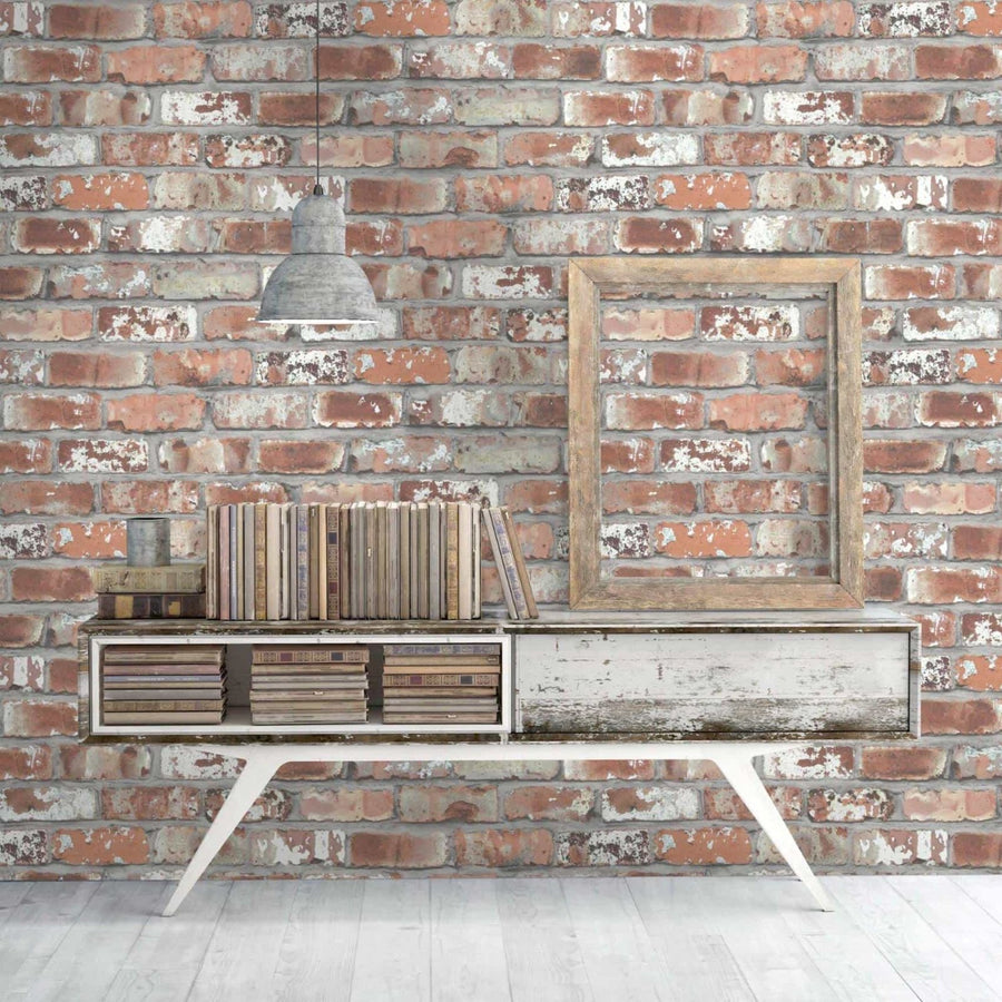  - Real Red Brick Wallpaper by Woodchip & Magnolia - WM - 012R - Decor Warehouse