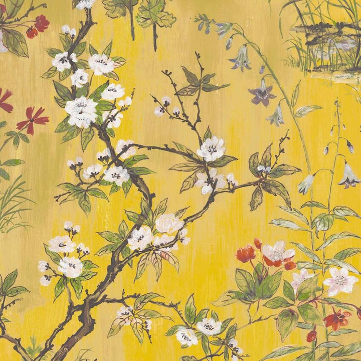  - Rivington Yellow Wallpaper - WM - 126 - 01R - Decor Warehouse