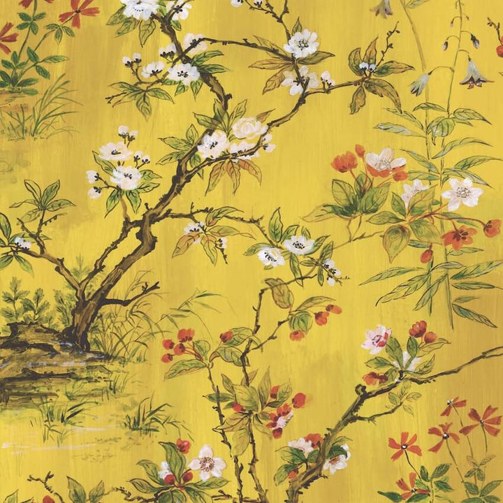  - Rivington Yellow Wallpaper - WM - 126 - 01R - Decor Warehouse