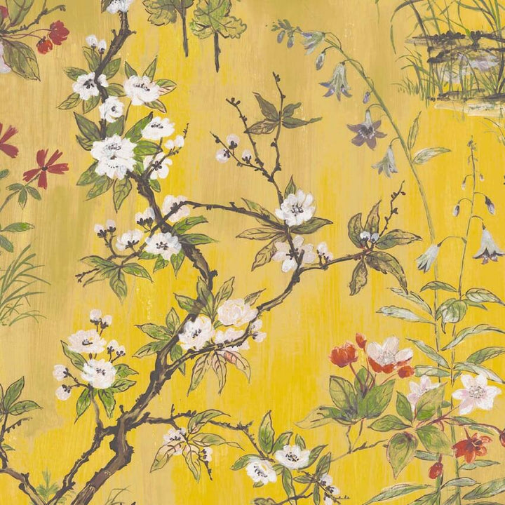 WM-126-01R-Woodchip & Magnolia-Rivington Yellow Wallpaper-Decor Warehouse