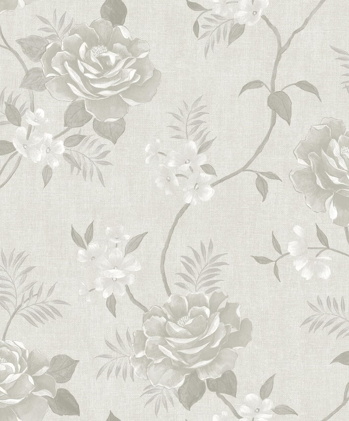 173505-Muriva-Rosalind Cream Floral Rose Wallpaper-Decor Warehouse