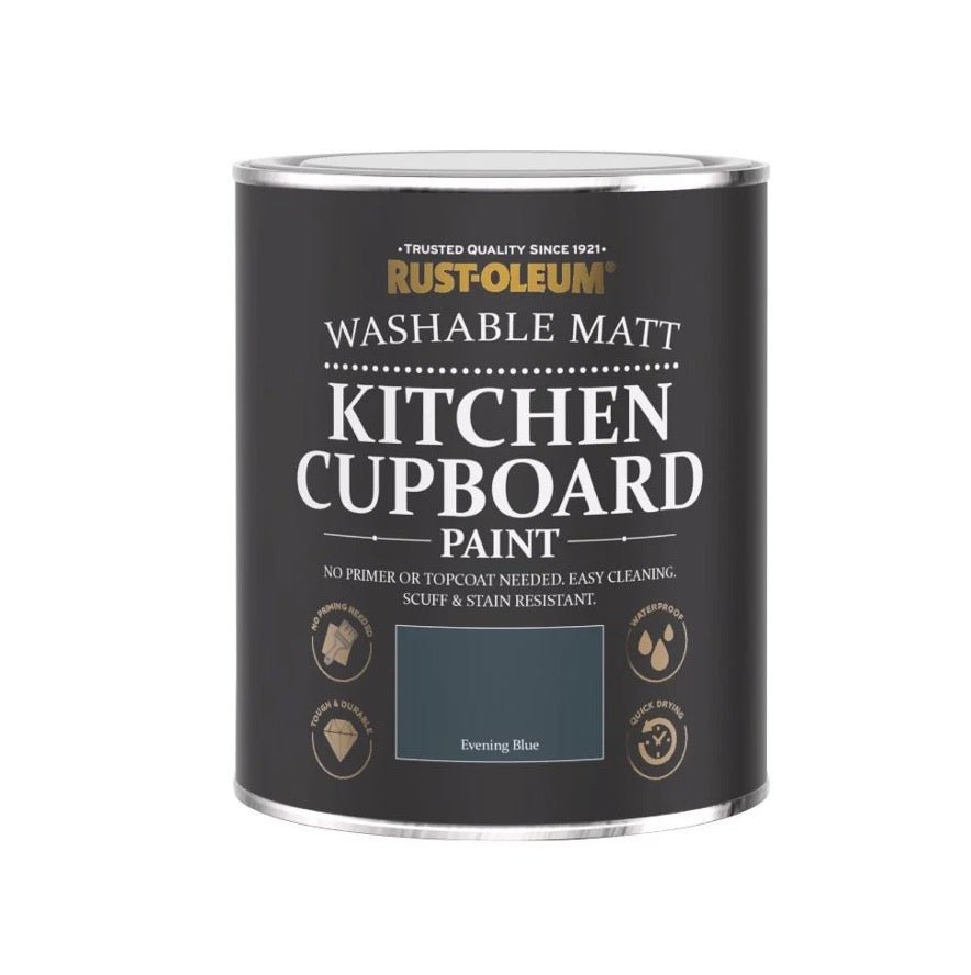 - Rust - Oleum Kitchen Cupboard Paint Evening Blue 750ml - CHA306 - Decor Warehouse
