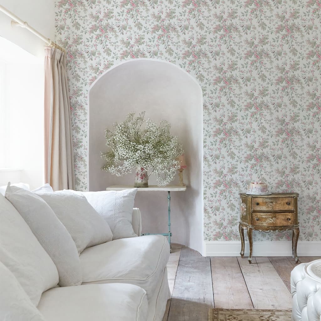 - Shabby Chic by Rachel Ashwell Chelsea Fresh White wallpaper - 125125 - Decor Warehouse