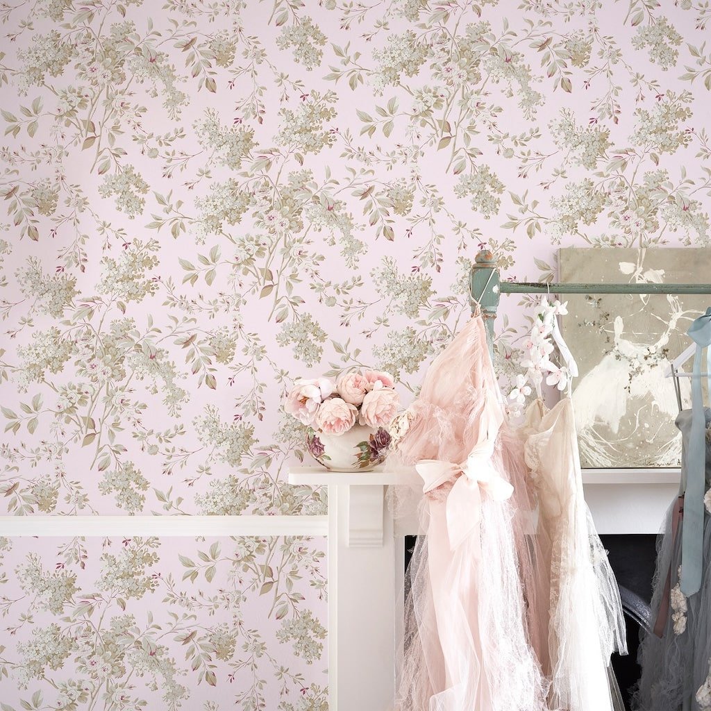 - Shabby Chic by Rachel Ashwell Chelsea Pink wallpaper - 125124 - Decor Warehouse