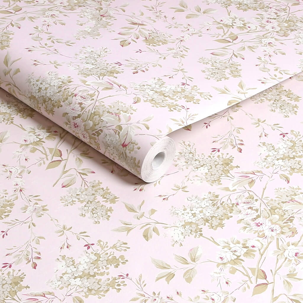- Shabby Chic by Rachel Ashwell Chelsea Pink wallpaper - 125124 - Decor Warehouse
