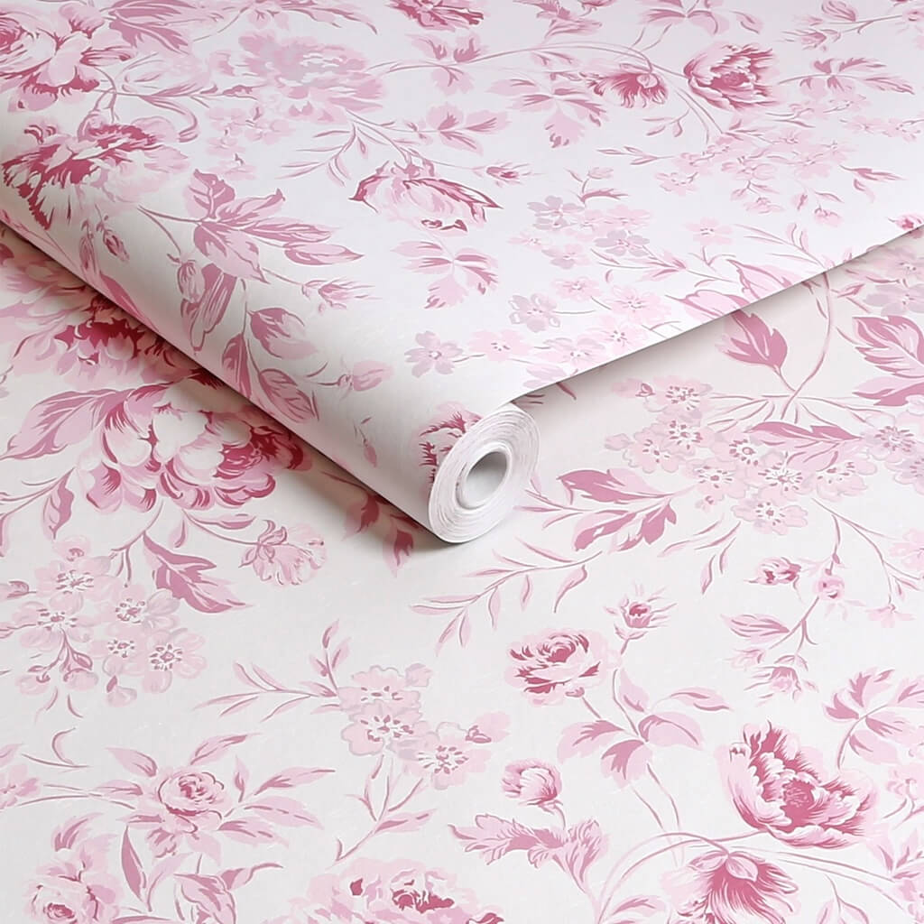 - Shabby Chic by Rachel Ashwell Romantic Rose Pink Wallpaper - 125110 - Decor Warehouse