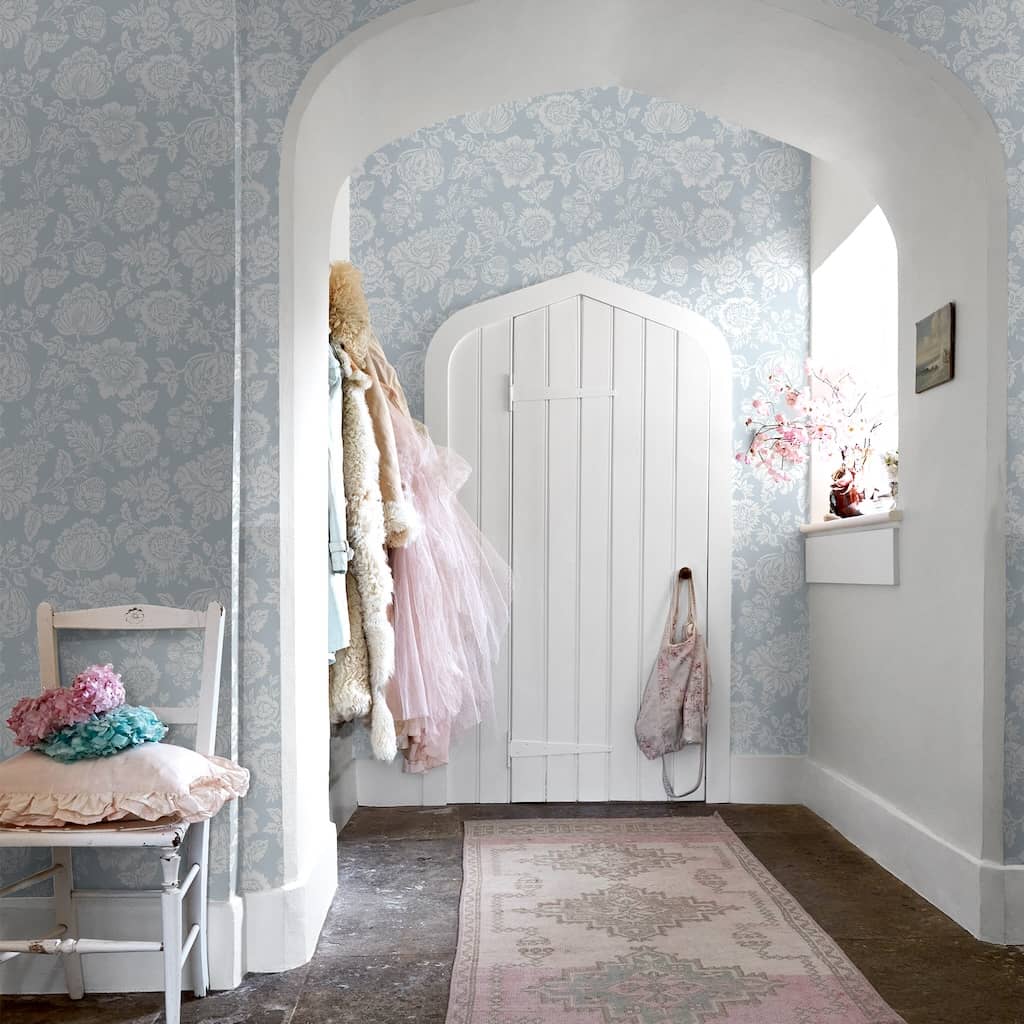 - Shabby Chic by Rachel Ashwell Stipple Blue Wallpaper - 125141 - Decor Warehouse