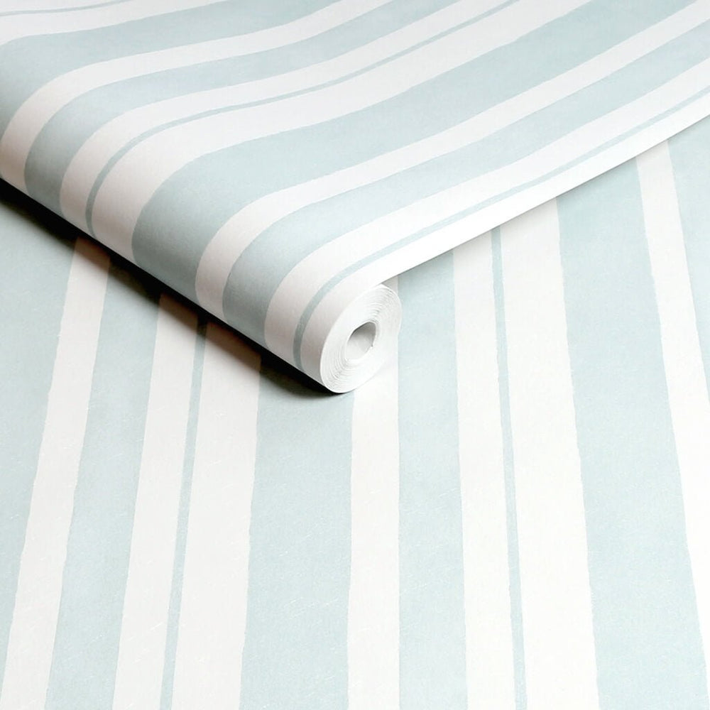  - Shabby Chic by Rachel Ashwell Watercolour Stripe Blue wallpaper - 125117 - Decor Warehouse