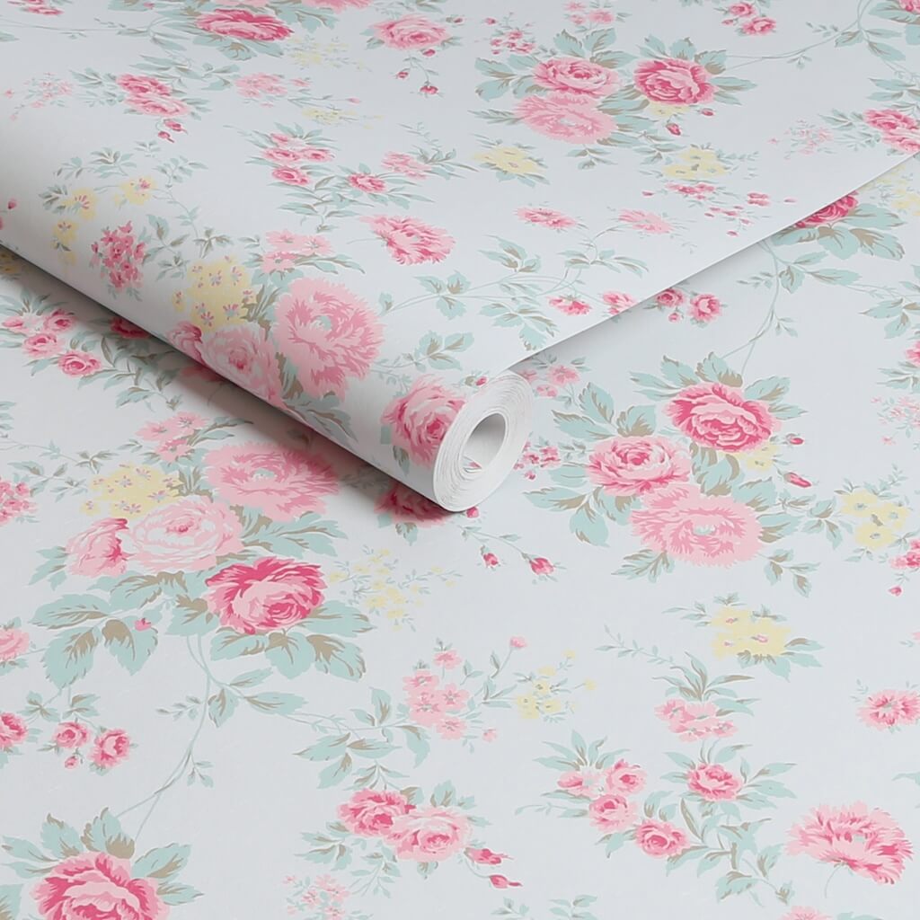 - Shabby Chic by Rachel Ashwell Wild Flower Blue Wallpaper - 125133 - Decor Warehouse