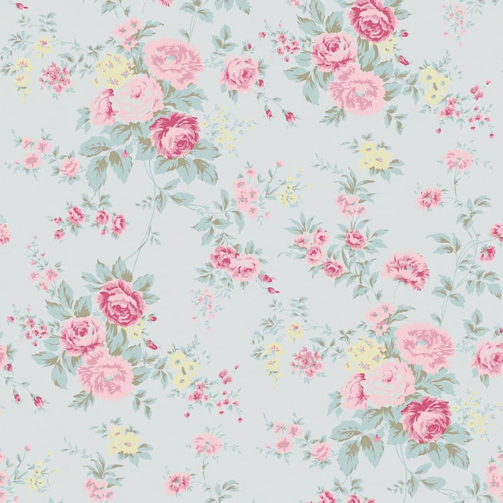  - Shabby Chic by Rachel Ashwell Wild Flower Blue Wallpaper - 125133 - Decor Warehouse